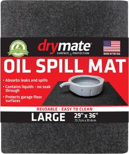 lot 8017 image: Drymate Oil Spill Mat (29 x 36), Premium Absorbent Oil Pad, Reusable, Washable, Durable, Waterproof Backing Contains Liquids, Protects Garage Floor Surface (USA Made)