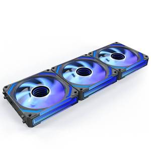 lot 8018 image: AsiaHorse COSMIQ 120mm Case Fan, Infinity Mirror FDB Reverse Fan with 5V 3-PIN Connector and Small Controller, 2000 RPM and 68.5CFM,Unit Daisy Chain PWM RGB PC Fans for Cases CPU Liquid Coolers, 3Pack
