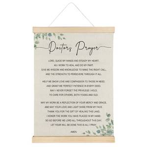lot 8214 image: ATBWGT Doctors Prayer Christian Wall Art Decor, Christian Home Decor, Inspirational Bible Verses Poster Hanger Frame for Home Office, Doctor Medical Student Gifts, 12x16 Inch