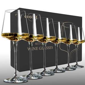 lot 11594 image: coccot Wine Glasses Set of 4 Crystal White Wine Glasses,Red Wine Glass Set, Wine Glasses Long stem,Clear Lead-Free Premium Blown Glassware (18.5oz,4 pack)