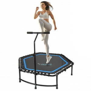 lot 11612 image: Serenelife Pro Aerobics Portable Sports & Fitness Trampoline  Black