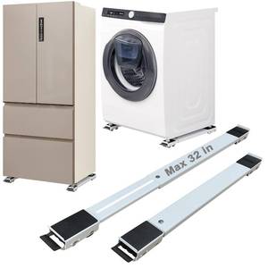 lot 11615 image: Appliance Rollers Heavy Duty,Max 32in,Second Generation Extendable Appliance Rollers Mobile Washing Machine Base Easily Move Washing Machines, Dryers, Refrigerators, Furniture (White)