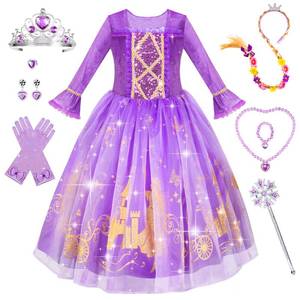 lot 12151 image: Meland Princess Dress Up for Girls 3-8, Dress Up Clothes for Girls Halloween Costumes Birthday Gift for Toddler Girls