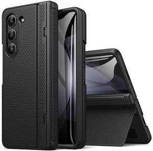 lot 12152 image: BXYJY for Samsung Galaxy Z Fold 5 Case with Stand, Front Screen Protector, Hinge Protection, Slim & Rugged, Full Body Hard Cover, Daily Drop Protective Phone Case for Samsung Z Fold 5 5g 2023, Black