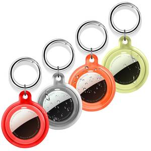 lot 12158 image: Compatible with AirTag Holder Case with Keychain, 4 Pack Shockproof & Anti-Scratch Protect Case for Airtag, GPS Tracker Accessories for Pet, Kids, Bags, Keys��4 Colors��