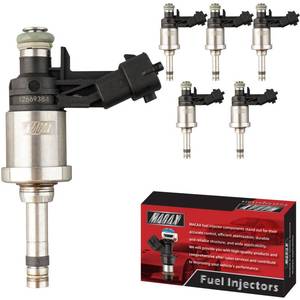 lot 12161 image: MACAX Set of 6 Fuel Injectors FJ994 12669384 Replacement Compatible with Buick Camaro Allure LaCrosse 2010-2011 Enclave Traverse Acadia 2009-2011 Cadillac CTS STS 2008-2011 3.6L - Replaces 12611545