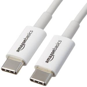 lot 12163 image: Amazon Basics USB-C to USB-C Fast Charger Cable, 480Mbps Speed, USB-IF Certified, for Fast Charging Apple iPhone 1615, iPad, MacBook, Samsung Galaxy, Tablets, Laptops, 6 Foot, White