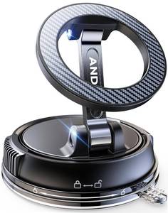 lot 12165 image: ANDERY Car Phone Holder for Magsafe 78LBS Strongest Suction & 2400gf Magnetic 360° Adjustable Car Phone Mount, Phone Holders for Your Car for iPhone 17 Pro Max 16 15 14 13 12 Air Plus, Carbon Fiber