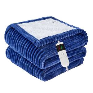 lot 13725 image: Qieryun Heated Blanket Electric Throw, Soft Flannel Heating Blanket with 8 Hours Auto Off 10 Fast Heating Levels Machine Washable Sherpa Heated Blanket with Overheating Protection