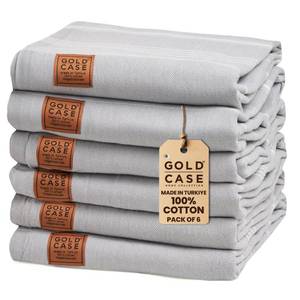 lot 13749 image: GOLD CASE LYCIA Turkish Beach Towel Set of 6 �� 100% Cotton Turkish Beach Towels Bulk 70 x 38 �� LYCIA Oversized, Quick Dry & Sand Free Beach Towel �� Lightweight Towels Set in Grey