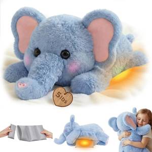 lot 13761 image: Mewaii Weighted Stuffed Animals with Microwavable Heating Pad - 5 lbs Adjustable, Heatable & Coolable Elephant Plush for Realistic Hug, Removable Inner Pad, Perfect Plush Gift for Kids (23 Inch)