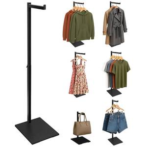 lot 13767 image: koretech Standing Clothes Rack, 21 - 36 Height Adjustable Clothes Hanger Rack Stand, Metal Clothes Rack, Clothing Display Rack, Garment Display Stand for Thrift Shops and Retail Store, Black, 1Pack