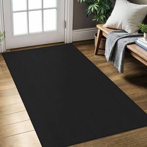 lot 13768 image: KOZYFLY Rugs for Entryway 3x5 ft Washable Area Rug Non Slip Rubber Backed Entry Rug Woven Indoor Door Mat Cotton Kitchen Rugs Floor Carpet for Entryway, Foyer, Backdoor, BlackDark Grey