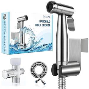 lot 14025 image: Handheld Bidet Sprayer for Toilet, Premium Stainless Steel Bathroom Bidet Sprayer Set with Anti-Leaking Hose & 2 Water Pressure, Ideal for Feminine Wash, Cloth Diaper Cleaning, Baby Wash & Pets Shower