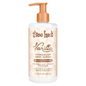 lot 14029 image: Tree Hut Vanilla Hydraglow Body Serum, Brighten & Hydrate, with Hyaluronic Acid, Vitamin C & Niaciamide, 11 Oz.