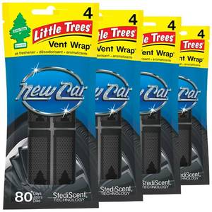 lot 14040 image: LITTLE TREES Car Air Freshener  Vent Wrap Provides Long Lasting Scent, Invisibly Fresh  New Car Scent, 16 Air Fresheners