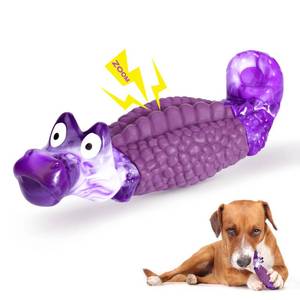 lot 14045 image: HGB Tough Dog Chew Toys for Aggressive Chewers, Squeaky Indestructible Dog Toy for Large Dogs to Keep Them Busy & Reduce Boredom for Small, Medium, Large Breed, Bacon Flavor