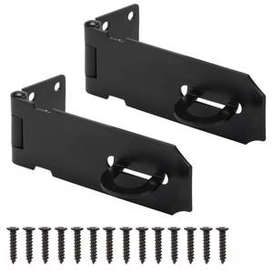 lot 14046 image: TIBEGOLD 4 Inch Door Lock Hasp Latch, Security Packlock Clasp Hasp Lock Latch, Stainless Steel Gate Lock Hasp for Outdoor Fence Gate,Barn Door, Cabinet, Drawer, Brushed Finish with Screws, 2 Pack