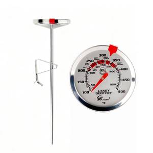 lot 14048 image: KT THERMO Deep Fry Thermometer with Instant Read Dial Thermometer, 8 Stainless Steel Probe��100-500°F, for Syrup, Candy, Jam, and deep Frying