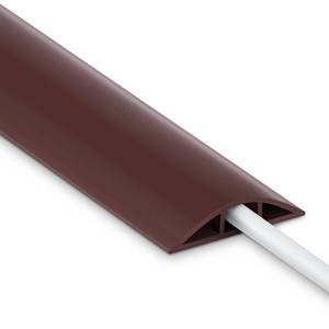 lot 14066 image: LZEOY 4FT Cord Cover Floor, Extension Brown Cord Hider Floor, Power Cable Cover Cord Protector, Soft PVC Wire Covers for Cords, Cable Management Hide Cords - Cavity 0.47 (W) x 0.24 (H)