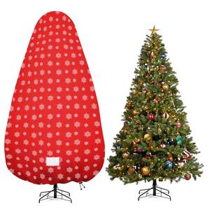 lot 14100 image: Upright Christmas Tree Storage Cover,Tear Resistant Adjustable Christmas Tree Storage Bag for 9 Foot Assembled Tree Standing with Ornaments,Christmas Tree Cover with Zipper, Dustproof