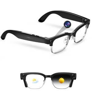 lot 14116 image: AI Smart Glasses with 8MP Camera, 4K Photo1080P Video, Anti-Shake Recording, 12H Music & Bluetooth Calling, Real-Time Translation & GPT Object Recognition, IP66 Waterproof ,Photochromic Lenses