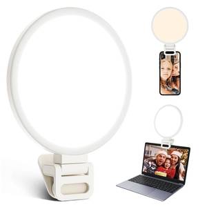 lot 14129 image: ACMEZING Upgraded Full Screen Ring Light 60 LED Side Emitting Anti-Glare Clip-on Light for Phone iPhone Computer Laptop Monitor, 3 Light Modes for Live Streaming, Selfie, Zoom Video Conference,TikTok