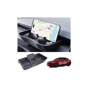 lot 14134 image: 2026 Behind Screen Storage Box Model Y Juniper Model 3 Highland Sunglass Phone Holder Interior Accessories Center Console Dashboard Hidden Key Card Phone Holder Storage Box