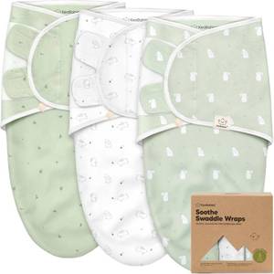 lot 14479 image: KeaBabies 3-Pack Organic Baby Swaddle Sleep Sacks - Swaddles for Newborns, Infant 3-6 Months, Baby Girls, Boys, Soft & Snug Newborn Sleep Sack, Nursery Swaddling Blankets (Bunnies, L)