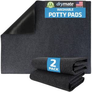 lot 15139 image: Drymate 2-Pack Washable Pee Pads for Dogs (29x36), Waterproof, Absorbent, Slip-Resistant, Reusable Pet Training Potty Puppy Mats, Housebreaking, Incontinence Bed Pads, Crate, Kennel (USA Made)