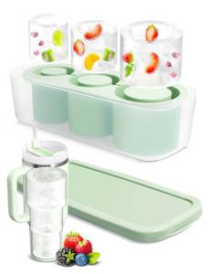 lot 15140 image: Ice Tray Mold for Stanley Cup, 2025 Tumbler Cup Ice Mold, Silcone Ice Cube Tray with Lid for Tumbler, Easy Fill and Release Ice Maker for Whiskey, Cocktail BPA-Free.30-40 oz