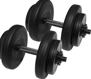 lot 15165 image: Fitvids Adjustable Dumbbell Set, 40lbs Free Weights Set for Exercise and Fitness missing screw caps