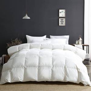 lot 15177 image: APSMILE Luxury 100% Organic Cotton Down Feather Fibers Comforter California King Fluffy Comforter, High Fill-Power Medium Warmth All Season Duvet Insert (104x96, Ivory White)