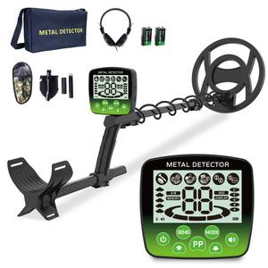lot 15178 image: Cyphyja Metal Detector for Adults, 10 IP68 Waterproof Professional Metal Detectors, 5 Modes High Accuracy Detector de metales oro y Plata, Gold DetectorTester with Shovel, Bags, Headphones(Green) broken lock clip on arm handle
