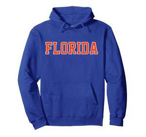 lot 16240 image: Vintage Florida Men Florida Women Retro Orange Blue FL Tee Pullover Hoodie M