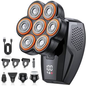 lot 16244 image: Head Shavers for Bald Men, 7D Electric Razor 10000 RPM High-Speed Mens Head Shaver, LED Display & IPX8 Waterproof for WetDry Use, Fast Rechargeable Shaving Grooming Kit