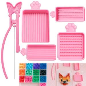 lot 16246 image: 5 PCS Bead Tools Set, Bead Tweezers and Fuse Beads Pegboards for DIY Crafting, Efficient Mini Fuse Beads Organizer with 2.6mm Beadable Tool