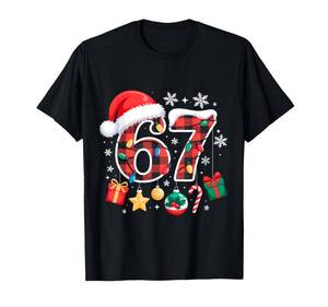 lot 16272 image: 67 Christmas Red Plaid 6 7 Six Seven Boys Christmas Pajamas T-Shirt L