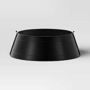 lot 1200 image: A 25 inch Metal Christmas Tree Collar - Wondershop Black