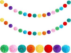 lot 6457 image: Pom Pom & Bell Garland Kit by Creatology�� - Christmas Craft Kits