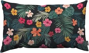 lot 7082 image: Tropical Floral Decorative Throw Pillow