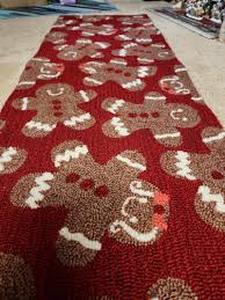 lot 7087 image: Gingerbread Men Christmas Runner Rug