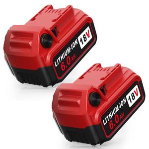 lot 1226 image: Vpment 6.0Ah 18V Lithium-ion Replacement for Milwaukee M-18 Battery for M18 Battery 6.0Ah 48-11-1862 Compaitble with Milwaukee 18V Chargers and 18 Volt Cordless Power Tools(2-Pack) Red