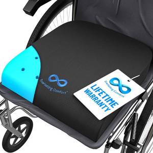 lot 1234 image: Everlasting Comfort Ventilated Wheelchair Cushions for Pressure Relief - Gel Memory Foam Wheel Chair Seat Cushion Pad for Seniors and Adults & Pain Relief - Soft Non-Slip Cover - Office Accessories