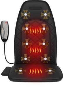 lot 1244 image: THERAZZAGGE Vibraiton Back Massager for Chair, Massage Seat Cushion, Back Massage Pad with Heat,10 Vibration Motors,5 Vibration Modes,Chair Massager at OfficeHome