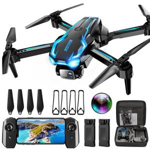 lot 1272 image: 2K HD FPV Drone with Camera for Adults - Altitude Hold, One-Key TakeoffLanding, 3 Speed Modes, Headless Mode, 2 Batteries, Foldable & Portable, Best Gifts for Beginners, Teen Boys & Girls