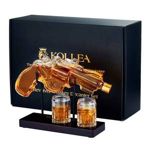 lot 1314 image: Birthday Gifts for Men Dad, Kollea Gun Whiskey Decanter Set with Shot Glass, Cool Anniversary Ideas for Him Husband Brother, Funny Military Retirement Present, Home Bar Drinking Party, Valentines Day