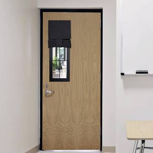 lot 2399 image: RYB HOME Classroom Door Window Cover, Blackout Shades for Classroom Windows and Doors Cover Lockdown Shades, Room Darkening Design Blocks Views,No Drill Stick on Blinds, W8 x L36, 1 Panel, Black