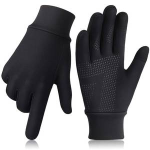 lot 2419 image: GXCROR Running Gloves Touchscreen Anti-Slip Gloves Lightweight Fleece Sports Gloves Warm Windproof Winter Glove Liner for Men and Women Outdoor