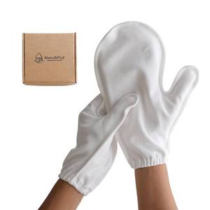 lot 2426 image: Manu&Pod Small 3 Pairs Overnight Cotton Mitten Gloves for Dry Hands, Eczema & Psoriasis l Moisturizing Gloves for Women l Wristband, White